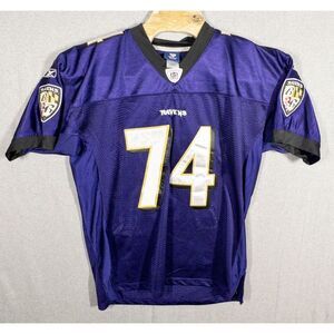 Reebok Stitched On Field Baltimore Ravens Blank Name Plate Jersey Mens Size‎ 48
